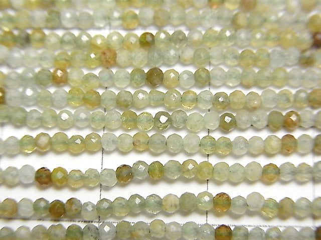高品質!鈣鋁榴石 AA+ 半切面圓珠 2mm 1串 (約15英吋/37公分)