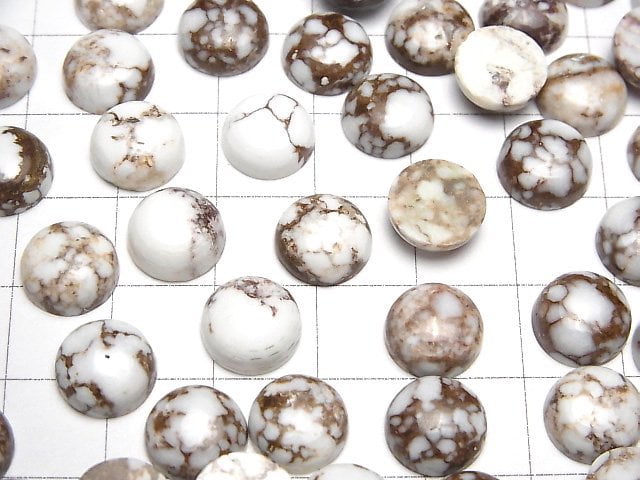 Wildpferd Runde Cabochon 10x10mm 3 Stück