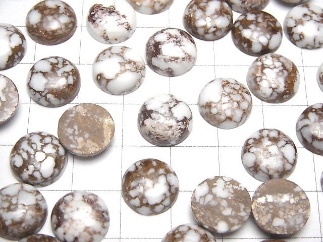 Wildpferd Runde Cabochon 12x12mm 2 Stück