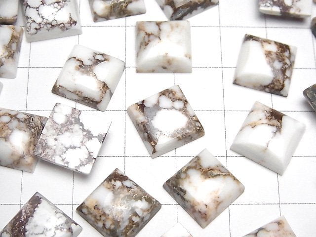 Wildpferd Quadratische Cabochon 12x12mm 2 Stück