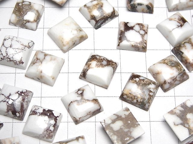 Wildpferd Quadratische Cabochon 12x12mm 2 Stück