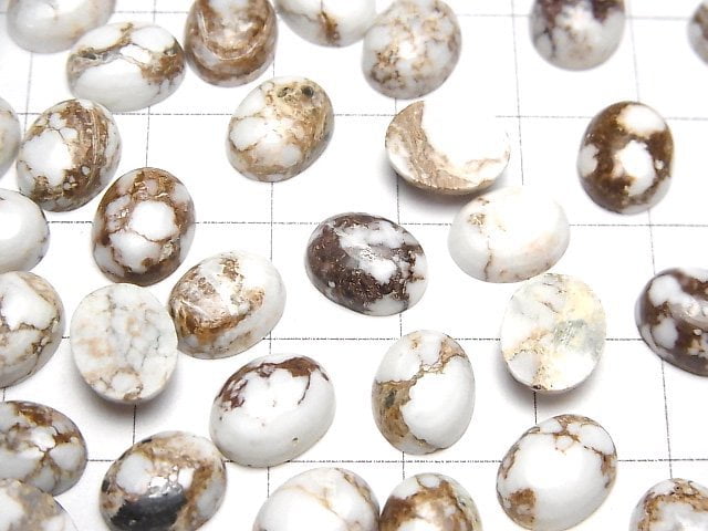 Wildpferd Ovaler Cabochon 10x8mm 4 Stück