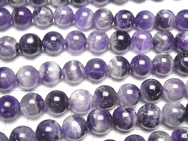 Améthyste rayée ronde 12mm 1 fil perles (env. 15pouces/36cm)