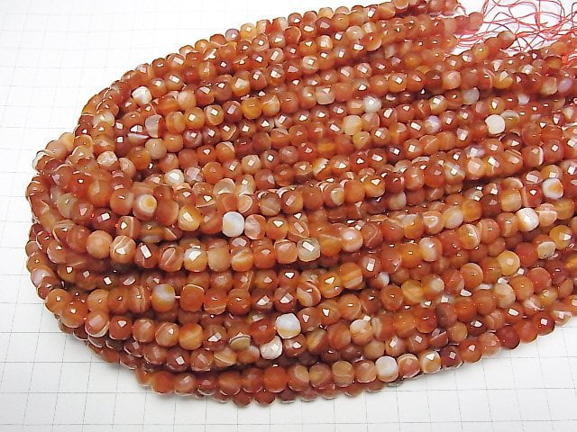 Hochwertig! Karneol, Sardonyx AA++ Würfelform 7x7x7mm 1Strang Perlen (ca. 15Zoll/37cm)