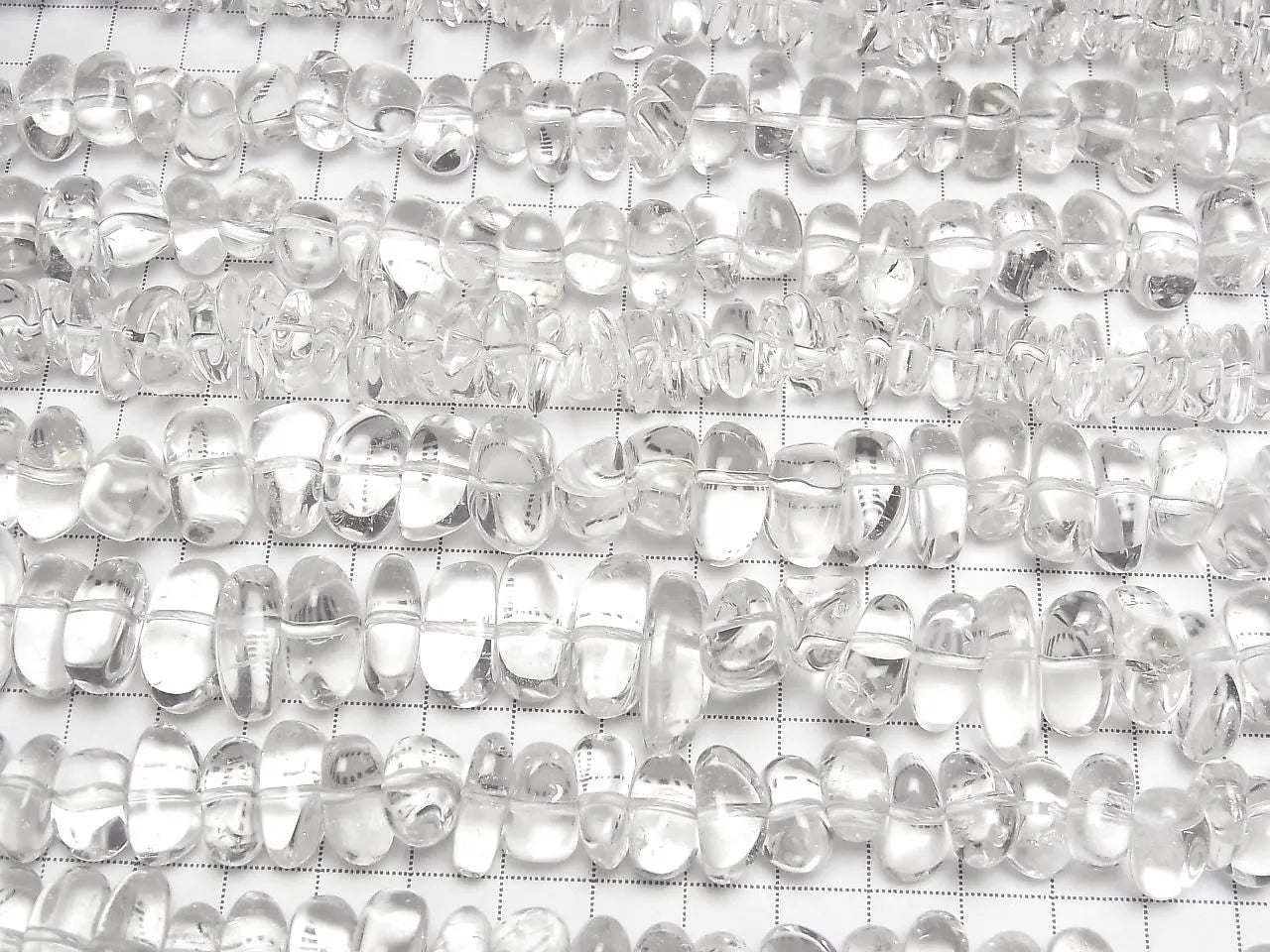 Quartz Cristal AAA - Pépites (petite pépite) 1 rang de perles (environ 38cm/15inch)