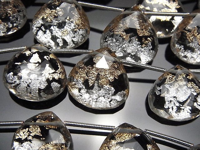 Chestnut Shape, Crystal Quartz, Faceted Briolette Gemstone Beads