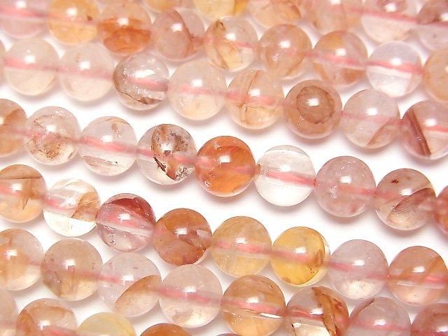 紅赫爾蒙德石AAA圓珠6毫米1串(約15英吋/36公分)
