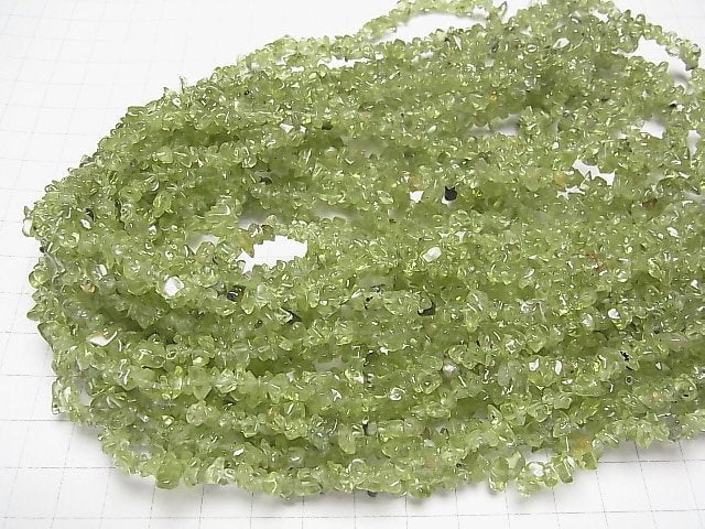 Peridot AA+ Chips (Kleine Nugget) 1Strang Perlen (ca. 31 Zoll / 78 cm)