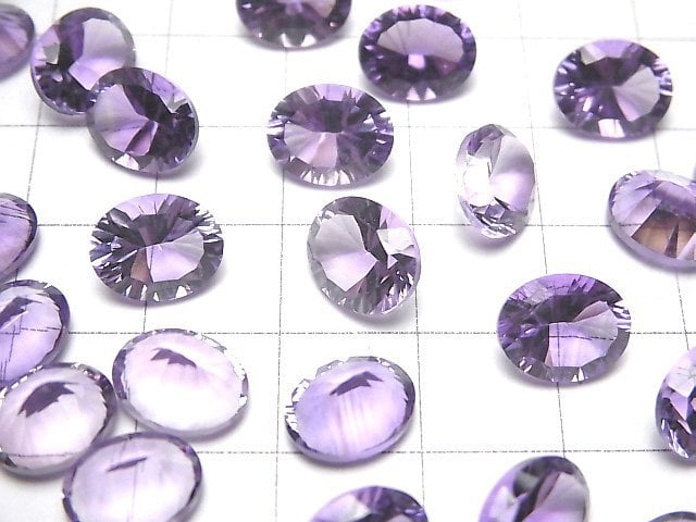 Hochwertiger Amethyst AAA Lose Stein Oval Konkavschliff 10x8mm 2Stück