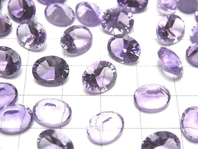 Hochwertiger Amethyst AAA Lose Stein Oval Konkavschliff 10x8mm 2Stück