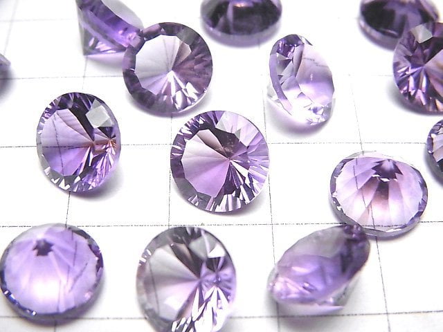 高品質紫水晶 AAA 級圓形凹面切割裸石 10x10mm 1顆