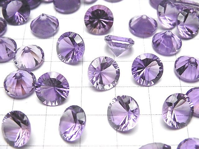 Hochwertiger Amethyst AAA Lose Stein Rund Konkavschliff 10x10mm 1Stück