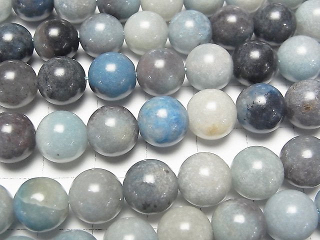 藍線石圓珠 10mm 半串或一串(約15英吋/37公分)