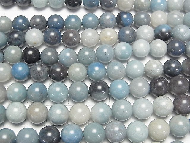 藍線石圓珠 10mm 半串或一串(約15英吋/37公分)