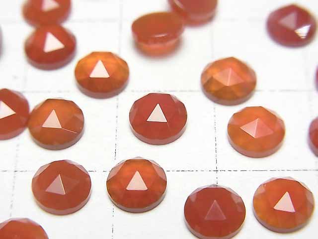 紅瑪瑙 AAA 圓形玫瑰切割 6x6mm 5顆