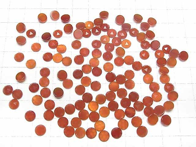 Roter Achat AAA Rund Rosen-Schliff 6x6mm 5Stück