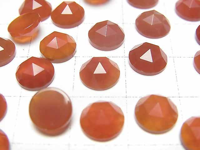 紅瑪瑙 AAA 圓形玫瑰切割 8x8公釐 5顆