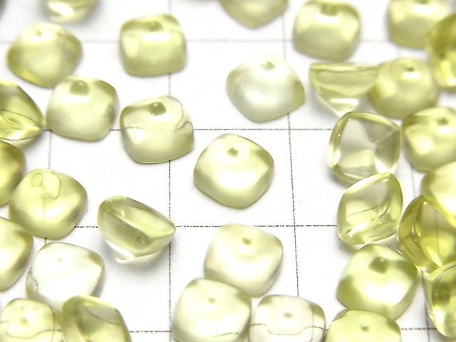 高品質檸檬石英 AAA 麵包山形切割 6x6公釐 4顆