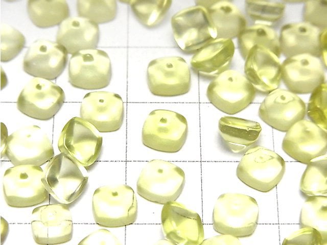 Hochwertiger Zitronenquarz AAA Zuckerlaib Schnitt 6x6mm 4 Stück