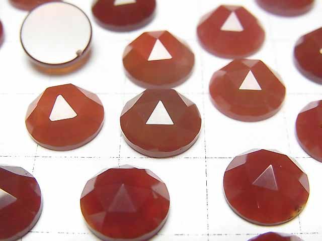 紅瑪瑙 AAA 圓形玫瑰切割 10x10mm 5顆