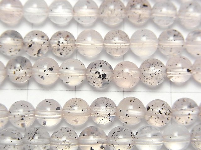 含雲母粉晶圓珠 6mm 1串 (約15英吋/36公分)
