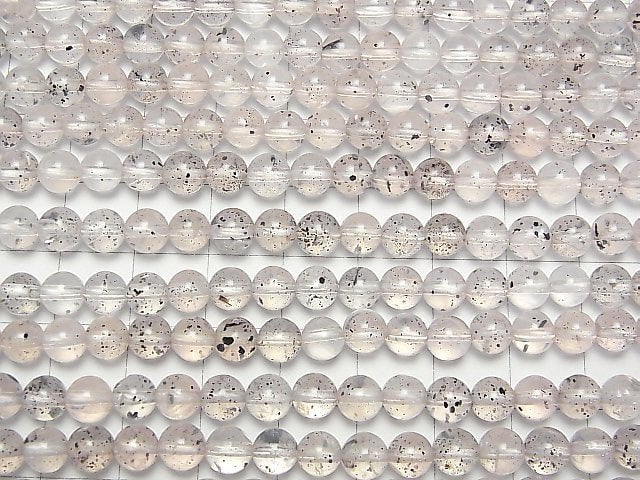 Mica in Rosenquarz Rund 6mm 1Strang Perlen (ca. 15Zoll/36cm)