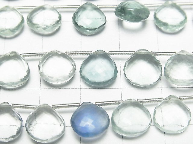 MicroCut Fluorite AAA Chestnut Faceted Briolette 1strand beads (8pcs )