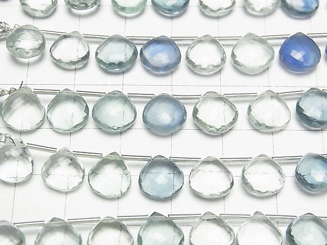 MicroCut Fluorit AAA Kastanie Facettierte Briolette 1Strang Perlen (8Stück)