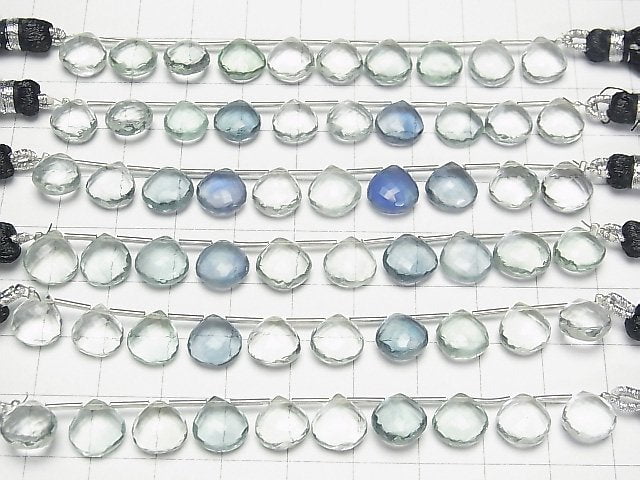 MicroCut Fluorit AAA Kastanie Facettierte Briolette 1Strang Perlen (8Stück)