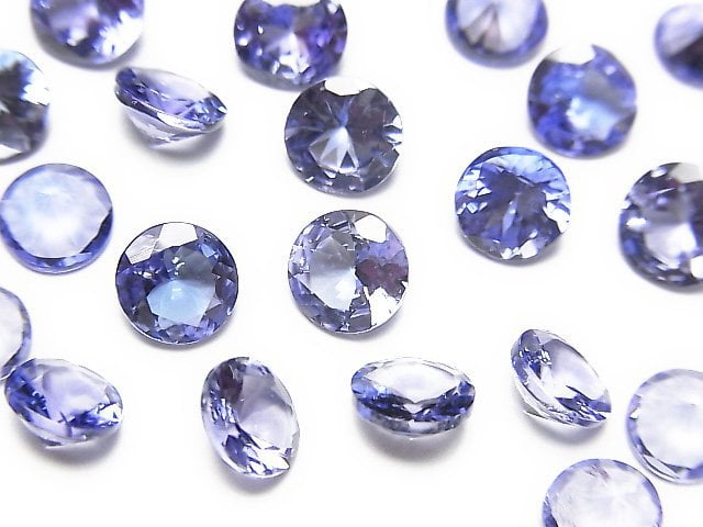 高品質坦桑石 AAA 裸石 圓形刻面 6x6mm 1顆