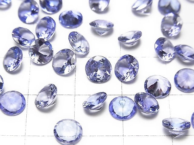 高品質坦桑石 AAA 裸石 圓形刻面 6x6mm 1顆