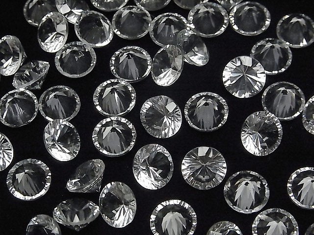 Hochwertiger Weißer Topas AAA Lose Stein Runde Konkavschliff 10x10mm 1Stück