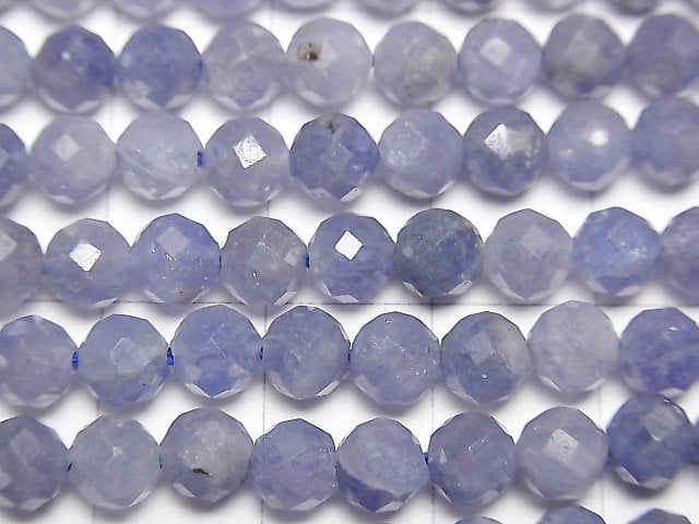 High Quality! Tanzanite AA++ Faceted Round 5.5mm half or 1strand beads (aprx.15inch/37cm)