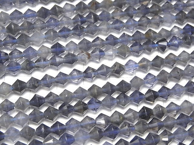 Hochwertig! Iolith AA+ Abacus geschnitten 6x6x5mm halb oder 1strang Perlen (ca. 15 Zoll/36 cm)