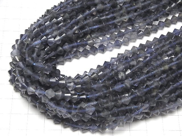 Hochwertig! Iolith AA+ Abacus geschnitten 6x6x5mm halb oder 1strang Perlen (ca. 15 Zoll/36 cm)