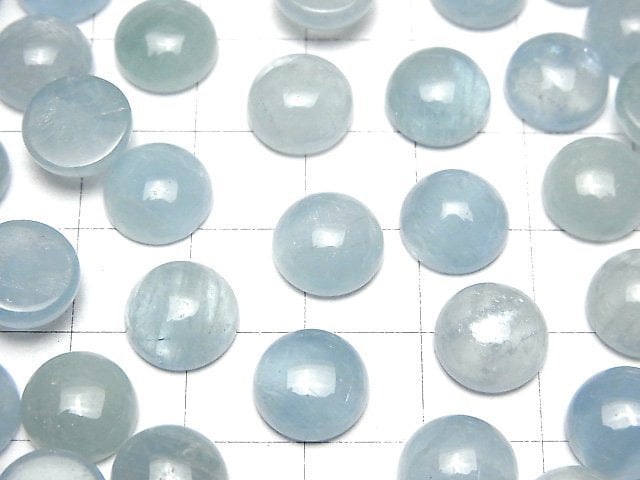 Aquamarin AA++ Runder Cabochon 10x10mm 1Stück