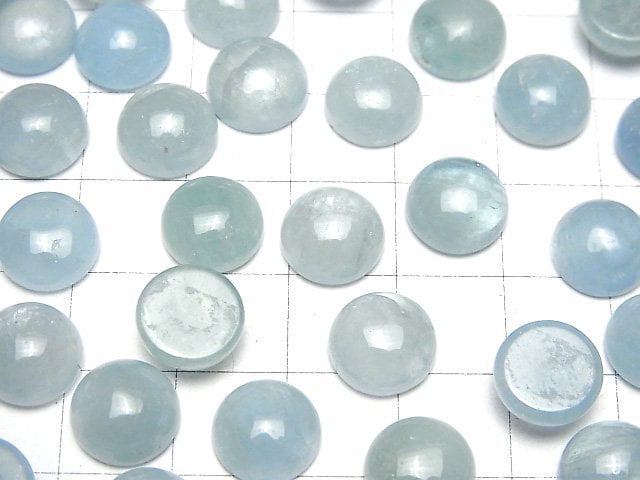 Aquamarin AA++ Runder Cabochon 10x10mm 1Stück