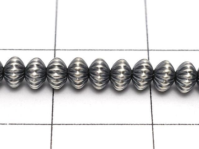 925 純銀納瓦荷珍珠線雕刻菱形 3.3x2.0mm 10顆