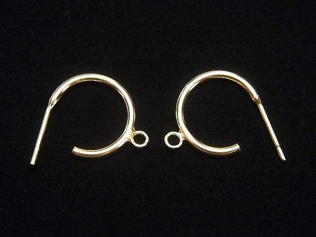 14KGF Earstuds Earrings 17x12mm 1pair