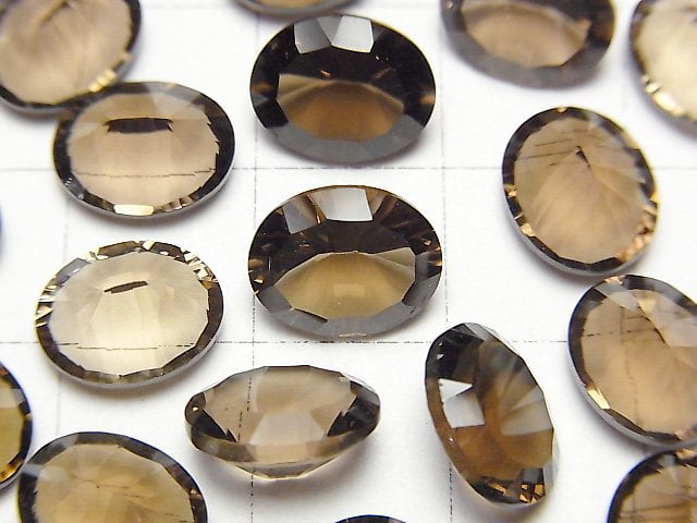 High Quality Smoky Quartz AAA Loose stone Oval Concave Cut 10x8mm 2pcs
