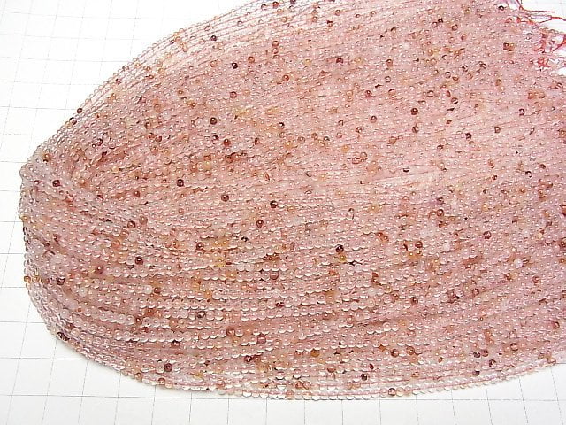 Roter Hämatitquarz Rund 2mm 1 Strang Perlen (ca. 15 Zoll/37 cm)