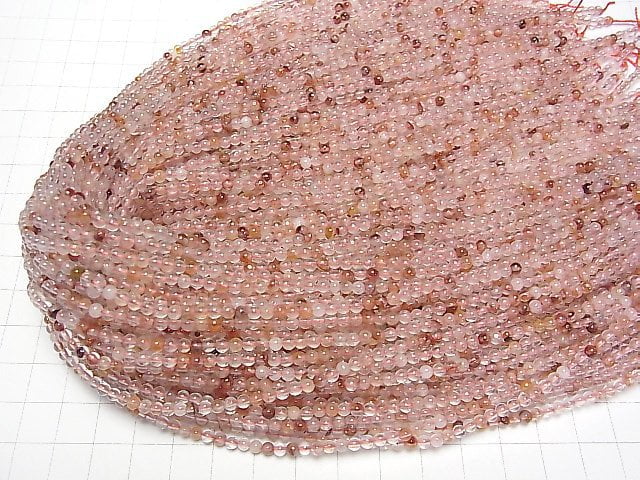 Roter Hämatitquarz Rund 3mm 1 Strang Perlen (ca. 15 Zoll/36 cm)