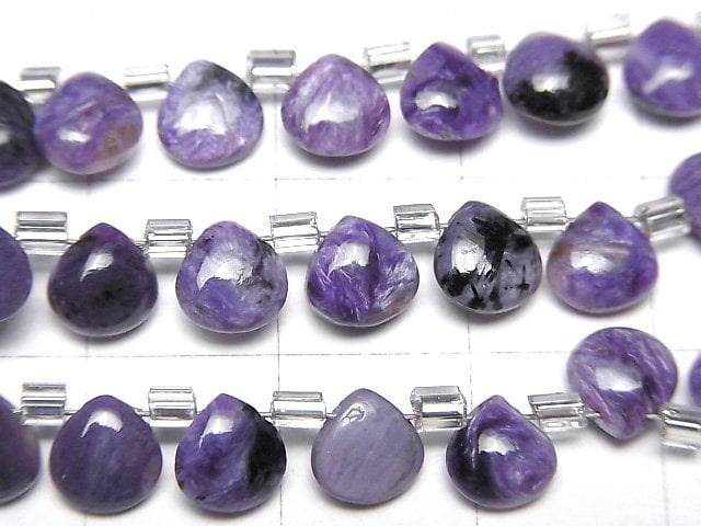 紫鋰輝石 AA++ 栗色 (光滑) 6x6mm 半串或 1 串珠子 (28 顆)