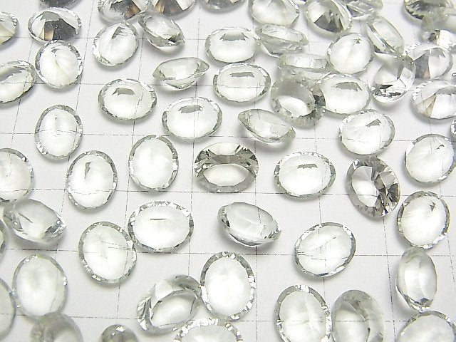 Hochwertiger Grüner Amethyst AAA Lose Stein Oval Konkavschliff 10x8mm 3 Stück
