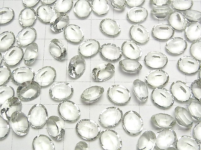 Hochwertiger Grüner Amethyst AAA Lose Stein Oval Konkavschliff 10x8mm 3 Stück