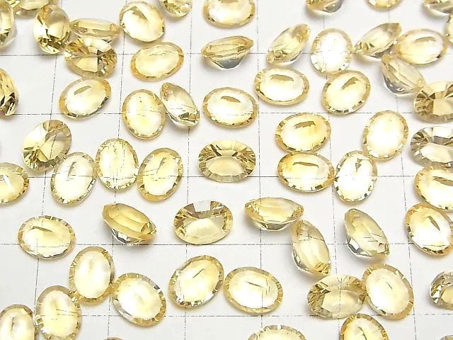 Hochwertiger Citrin AAA Lose Stein Oval Konkavschliff 8x6mm 4 Stück