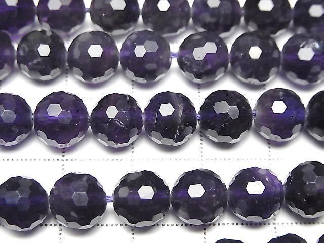 高品質!紫水晶 AA++ 128切面圓珠 8mm 半串或一串珠子 (約15英寸/36公分)