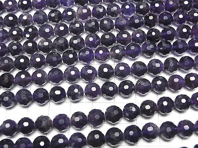 Hochwertig! Amethyst AA++ 128-facettierte Rund 8mm halbe oder 1Strang Perlen (ca. 15Zoll/36cm)