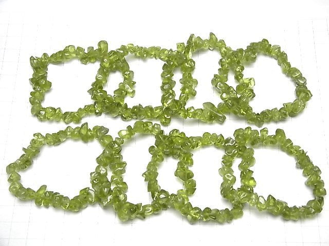 Peridot AA+ Chips (kleine Nugget) Armband