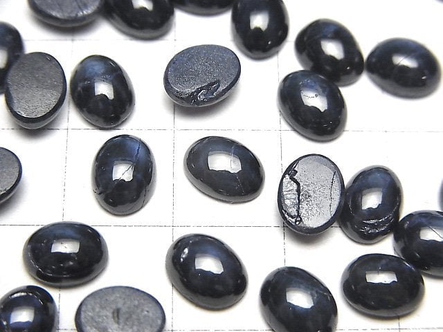 非洲星光藍寶 AAA 橢圓蛋面 8x6mm 1顆